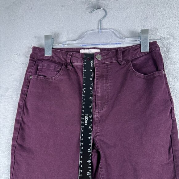 Fat Face Skye Skinny Jeans Womens Size 6 Mid Rise Denim Stretch Maroon - Picture 9 of 13
